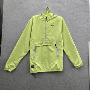 Fox Racing Men Jacket L Neon Green Savage Anorak Ripstop DWR Reflective